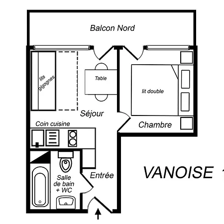 דירה Petit 2 Pieces Avec Balcon A - Fr-1-182-189 *